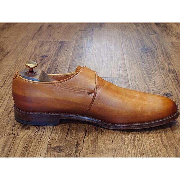 Allen Edmonds Plymouth Light Tan Monk Strap Leather Oxfords Dress Shoes 9.5D main image 10